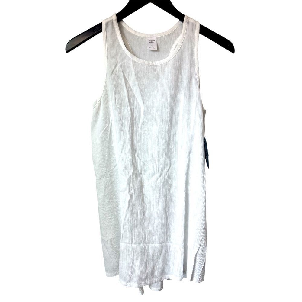 NWT Melrose and Market Girls Large (10/12) white tank Sundress Cotton Blend